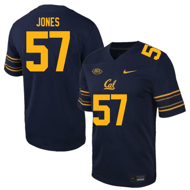 Men #57 BJ Jones California Golden Bears ACC Conference College Football Jerseys Stitched Sale-Navy